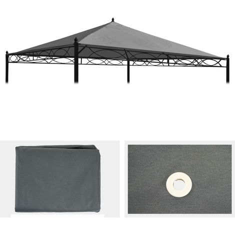 Ersatzbezug für Dach Pergola Pavillon Calpe 3x3m grau