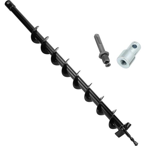 Earth Drill, φ 60 mm Auger for Drill with Adapter, Drill Bit 80 cm, for Drilling Holes and Planting Trees (1/5)