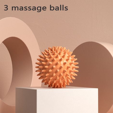 Balle de massage hérisson, balle de yoga pour fascias, sport, fitness, relaxation musculaire, bâton de massage corporel, épaules, cou, jambes, plante des pieds, nid des méridiens (1/5)