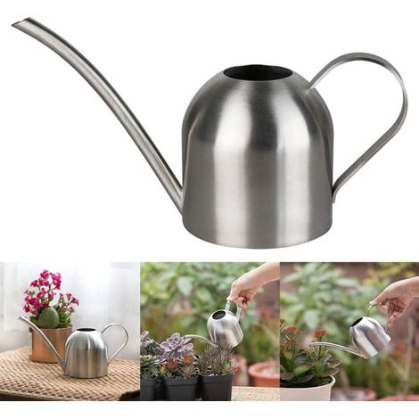 Arrosoir de jardin de plantes en pot de fleurs en acier inoxydable outil de pot d'arrosage de plantes(500ML) (1/5)