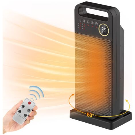 Ultrixe – 2000-W-Heizlüfter – PTC-Keramik – 3 Modi – Fernbedienung – 70°-Oszillation – Tragbar für Büro und Zuhause (1/5)