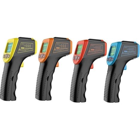 Thermomètre infrarouge numérique pour barbecue, plage de -50 à 600 °C, arrêt automatique des données, réparation CVC (bleu) (1/5)