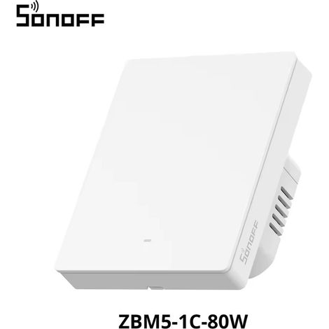 Sonoff SwitchMan ZBM5-80W Interruttore da Parete Bianco Smart Zigbee  Dimensione: 1 Pulsante
