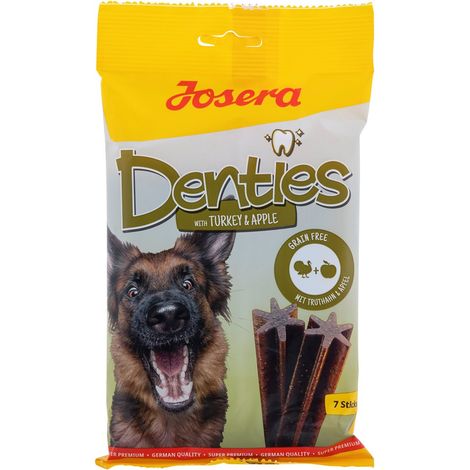 Josera Denties con Pavo y Manzana - Cuidado Dental de Perros con Pavo y Manzana - 7 Sticks (180 g) (1/2)