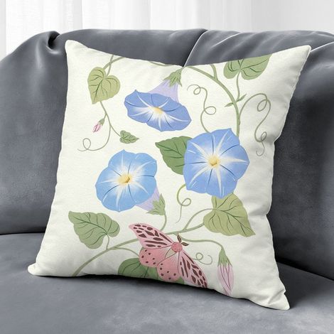 Housse de coussin floral printemps été, décoration canapé intérieur,50×50cm (1/5)