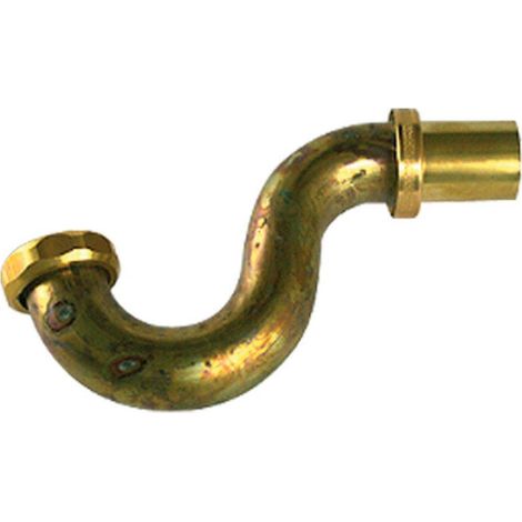 Nemo Skill siphon de baignoire sans bonde en laiton écrou libre 54 x 32 mm H 100 mm (1/3)