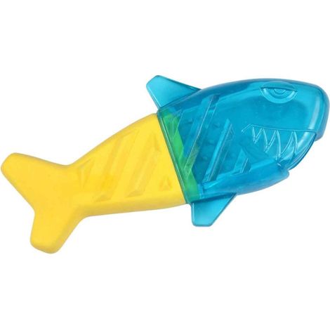 Jouet pour Chien Givré "Requin" 18cm Bleu & Jaune (1/4)
