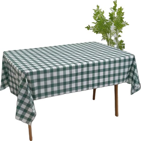 Tovaglie monouso in PVC, design moderno a quadri, 2 pezzi, verdi (1/2)
