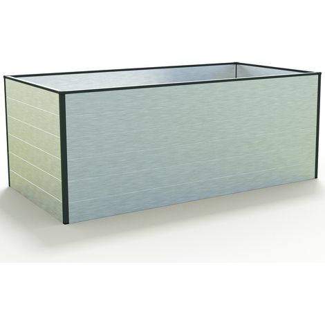 GFP Huerto urbano Jardinera Aluminio Christina - 195 x 99 x 77 cm Estructura estable y resistente a la intemperie con perfiles de cámara hueca de aluminio - aluminio anodizado - Hecho en Austria