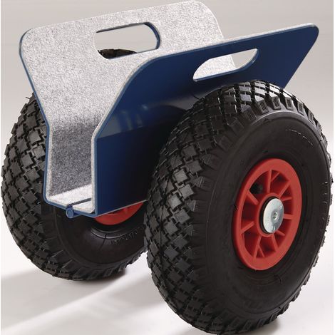 Rodillo para placas exterior L300xAn298xAl305mm con mordazas, neumáticos de aire, capacidad de carga 250kg. (1/3)