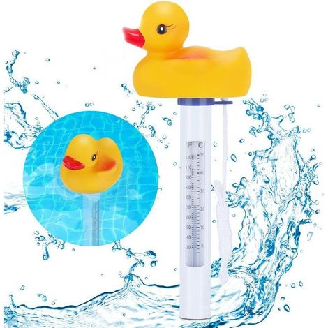 Thermomètre de piscine flottante Thermomètre de piscine Dessus Résistant Piscine Pour Spas--canard jaune (1/5)
