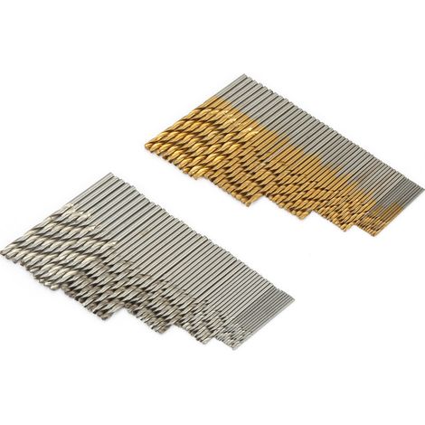100-teiliges Set titanbeschichteter, weißer Bohrer aus Hochgeschwindigkeitsstahl (HSS) (1/5)