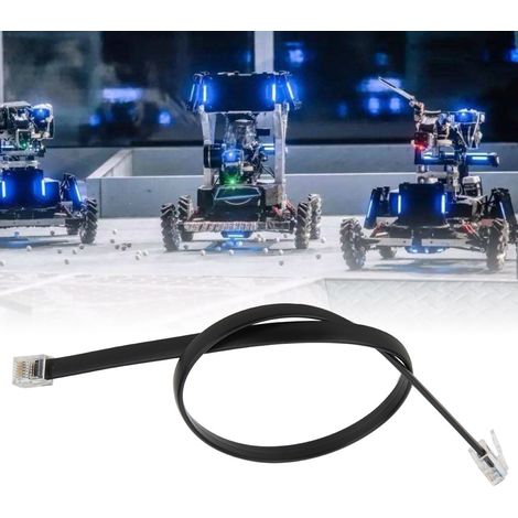 2 Stück 40 mm RJ25 6-poliges Dual-Kristall-Rechtstasten-Sensorkabel für Industrieroboterteile (1/5)