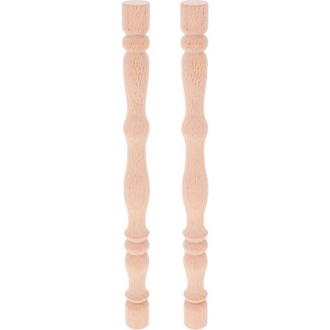 Lot de 2 colonnes romaines en bois, avec fuseaux, pour une décoration intérieure élégante. Idéal pour embellir un couloir ou réaliser des projets de bricolage et embellir des meubles raffinés. (1/5)