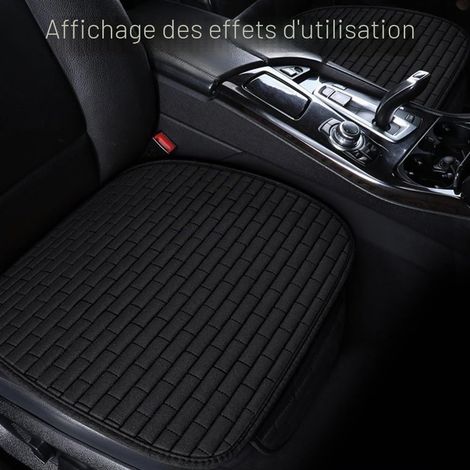 (Schwarz, 50 x 49 cm) Universelles Sitzkissen für den Vordersitz im Auto, mit kühlendem und schützendem Eisseidenstoff für den Sommer. (1/3)