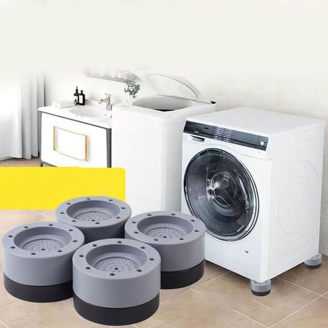 Pieds de machine à laver amortisseurs en résine fibre PVC, rehausseur pour lave-linge à domicile, hauteur 3,5 cm/1,4 pouce (1/5)
