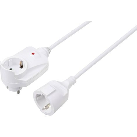 Sygonix SY-6248190 Alimentazione Prolunga 16 A Bianco 1.50 m H05VV-F 3G 1,5 mm² (1/5)