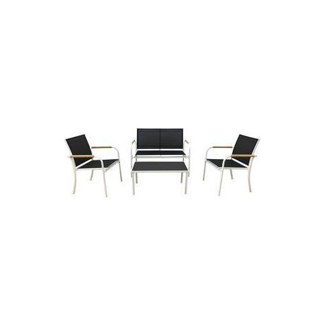C SET 4 PZ SALOTTO MENTON BIANCO/NERO