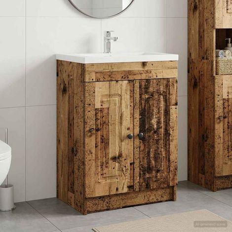 Cabinet debajo del fregadero Madera envejecida