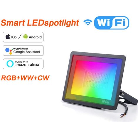 Projecteur LED RGB à changement de couleur, équivalent 50 W, pour usage extérieur