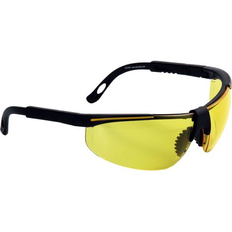 Lunettes de sécurité EAGLE avec verres jaunes et monture enveloppante ajustable (1/5)