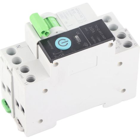 WLAN-Leistungsschalter 1P+N 10A AC 230V 6KA Abschaltvermögen Zeitrelais Fernbedienung MCB (1/5)