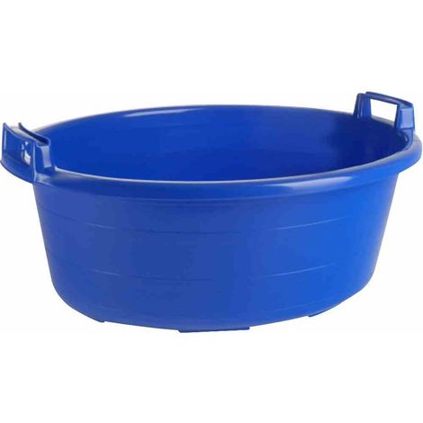 Wanne oval 75 cm/60 l blau hochstehende Griffe