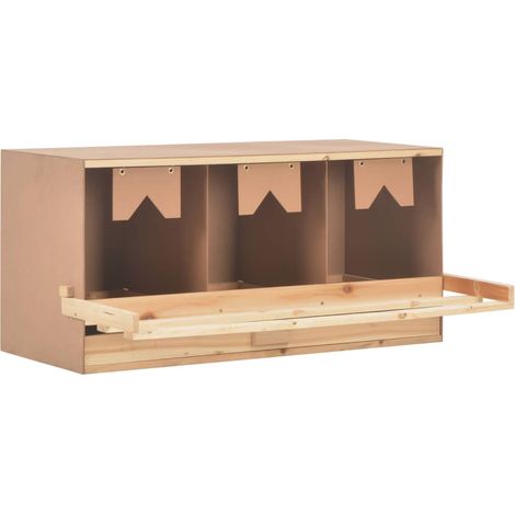 vidaXL Pondoir 3 compartiments 96x40x45 cm bois de pin massif