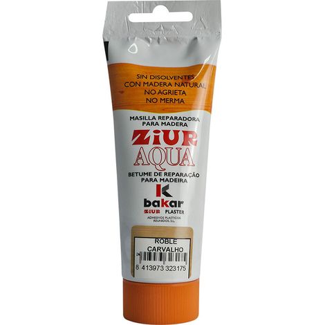 BAKAR Holzreparaturspachtel in wässrigem Medium "Ziur Aqua" Eichenfarbe, leicht zu schleifen und schnell trocknend (150g)
