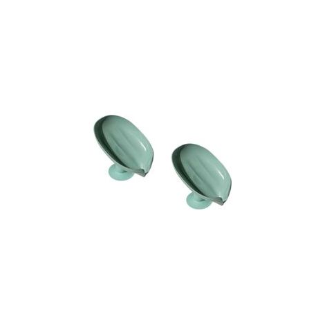 Lot de 2 Porte-Savons en Feuille - pour Salle de Bain & Cuisine, Plateaux Plastiques à Ventouse avec Égouttoir, Support Aéré pour Éponges et Savons, Système Anti-Dérapant (1/5)
