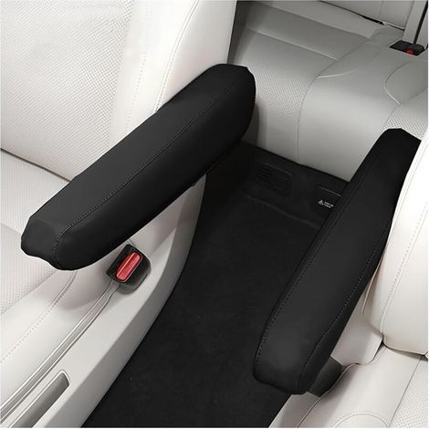 2 Pièces Housse D'accoudoir De Voiture, Couverture Cuir Microfibre D'accoudoir De Siège Avant Voiture, Couverture Pour Console Centrale D'accoudoir Voiture, Accessoires Automobiles(Noir) (1/5)