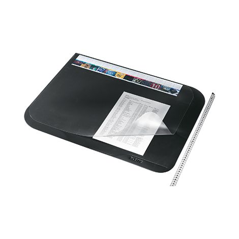 Schreibunterlage 65 x 50 cm (B x H) mit Folienauflage PVC schwarz (1/2)