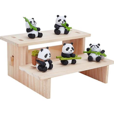 Présentoir à deux niveaux en bois pour petits aliments, présentoir en bois pour parfums (1/5)