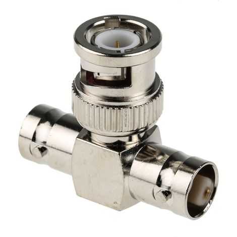 Connecteur RF RS PRO BNC Mâle vers BNC Femelle, T, , 50O, 1GHz ( Prix pour 1 ) (1/3)