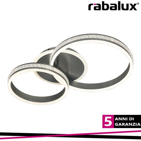 Plafoniera LED Rabalux Avalon 50W alluminio spazzolato 65cm (1/3)