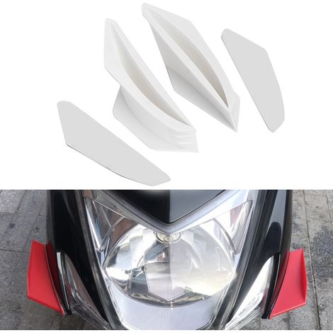 Ailerons aérodynamiques pour moto, aileron de spoiler universel, accessoire de modification blanc (1/4)