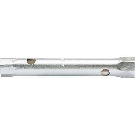 1 - Clé à tube - Chrome Vanadium - Finition Satinée - Pour écrous et tiges filetées - Atelier automobile et industrie - Argent - 24 x 26 mm
