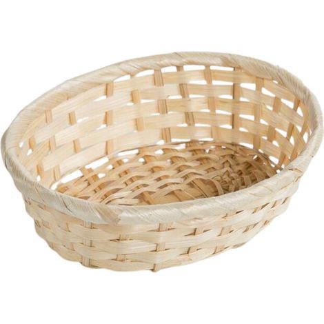 Vaschetta organizer ovale in bambù naturale, 18x14x6 cm (kit da 10)