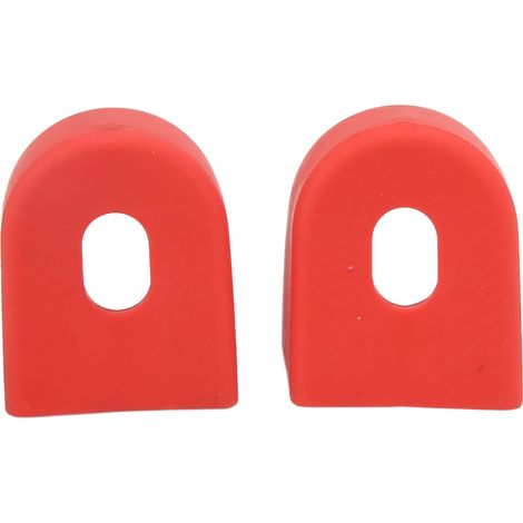 Lot de 2 protections de manivelles en silicone pour vélo à pignon fixe et VTT (rouge) (1/5)