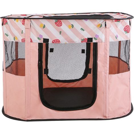 Caseta plegable y portátil para gatos, fácil de guardar, con bolsillo interior, 70/55/45 cm, fabricada en material Oxford/nylon, multicolor. (1/5)