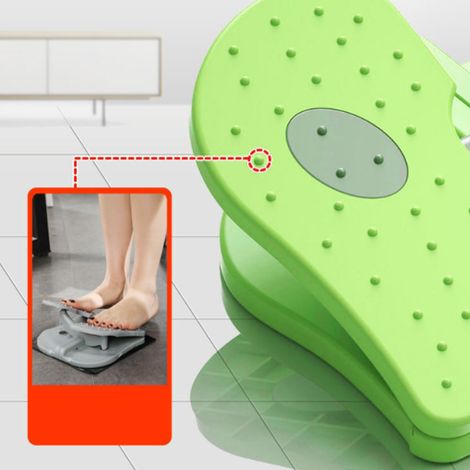 Mini-Stepper aus verstärktem Nylon, geräuscharm und zusammenklappbar, passt unter einen Tisch für Beinübungen, apfelgrün, Einheitsgröße. (1/4)
