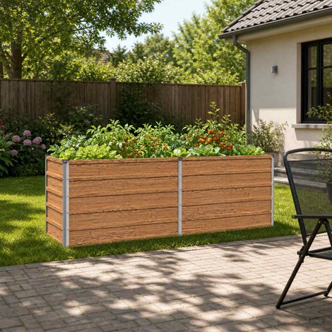vidaXL Cama de Jardín Elevada Madera Marrón 160 x 40 x 55 cm (1/5)