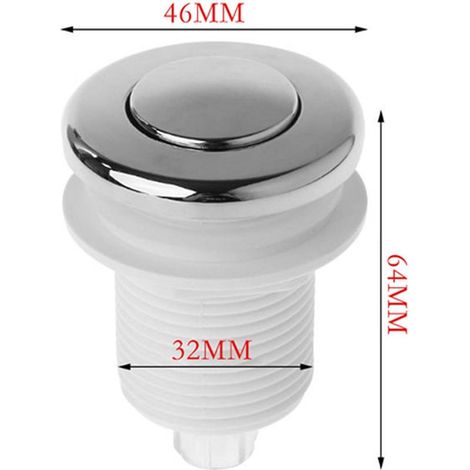 Druckknopfschalter, Abfallschalter, Luftschalter-Set für Badewanne/Whirlpool, Abfallschalter – 32 mm (1/3)