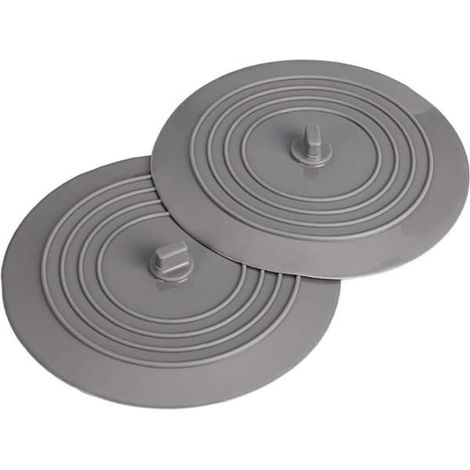 Ecleanfy - Lot de 2 bouchons de vidange universels en silicone de 15 cm (6 pouces) pour lavabo, évier de cuisine, salle de bain ou baignoire. (1/5)