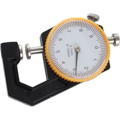Jauge d'épaisseur argentée, portable et précise, pour la mesure de bijoux, cuir et planches à découper, 0-10 mm, tête plate (1/5)