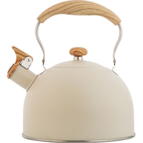 Hervidor de agua silbante de 2,5 l, hervidor de gas de inducción, hervidor de acero inoxidable, tetera silbante, hervidor de agua silbante para estufas de gas de inducción, fácil de limpiar