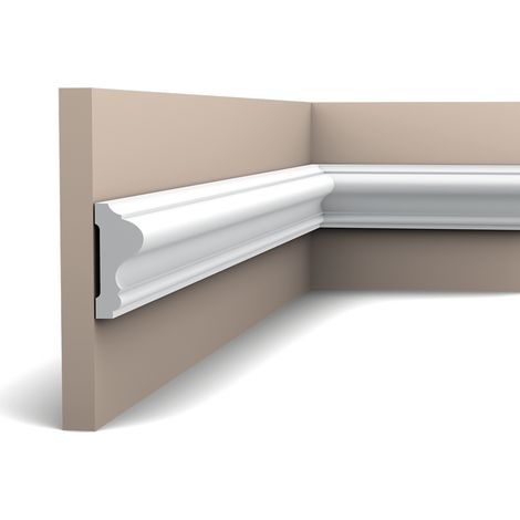 Orac – Cimaise élégante 200cm – Moulure en polyuréthane – Finition peinte – Pour murs intérieurs – Courbes douces et raffinées (1/10)