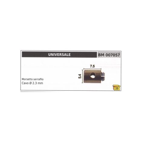 Morsetto serrafilo UNIVERSALE cavo Ø 2,3 mm codice 007057