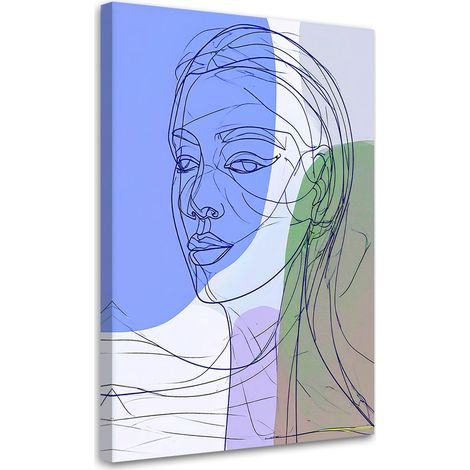 Wandbild Minimalistische lineare Grafik eines Gesichts 20x30 (1/5)