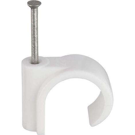 Unifix White Masonry Nail Pipe Clips 22.0mm - Box of 100